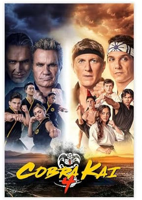 maehbya Poster auf Leinwand, Motiv: Cobra Kai 4, Wandkunst, Dekordruck, Gemälde für Wohnzimmer, Schlafzimmer, Dekoration, 30 x 45 cm