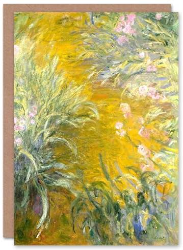 Artery8 Claude Monet Art Card Garden Path Through the Irises