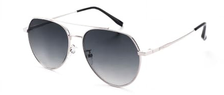 Nyxphy Kurzsichtige Sonnenbrille mit Blaulichtfilter Getönte Graue Gläser Myopie Brille für Männer Frauen im Metallrahmen
