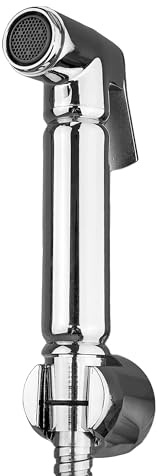 Xcel Home Chrome Handheld Douche Sprayer for Bidet & Toilet | 1.5m Hose | Muslim Shattaf Silver Shower Head | Wall Mounted Bidet Showerhead for Bathroom Hygiene, Pet Wash | Holder Included