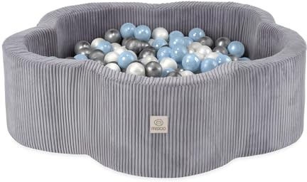 MISIOO Piscine à balles pour enfant 95 x 30 cm – 300 balles (6 cm) – Jouet pour bébé à partir de 1 an – Parfait pour les tout-petits et pour s'amuser
