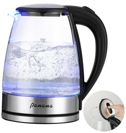 1.8L Electric Kettle with Illuminated, 1800W Power Fast Boil Water Kettle, Auto Shut Off, Boil-Dry Protection, BPA Free (1.8L-305)