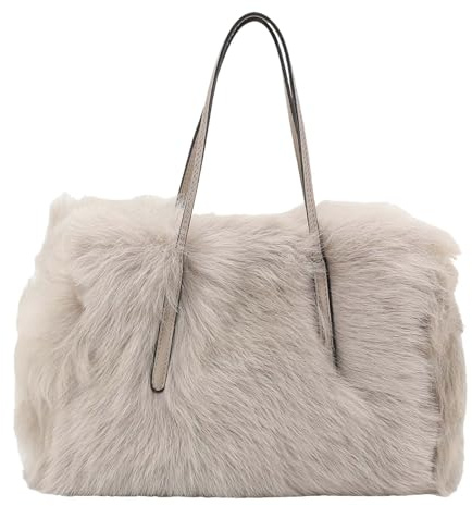 Abro Leder Handtasche Umhängetasche Leather Shearling LH Noelle Handbag Siena beige