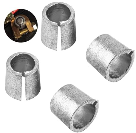 2 Pairs Battery Terminal Connectors Adapter Anode Cathode Sleeves | Car Battery Terminal, Corrosion and Wear-Resistant Battery Terminal Converter Adaptors for Positive and Negative Posts
