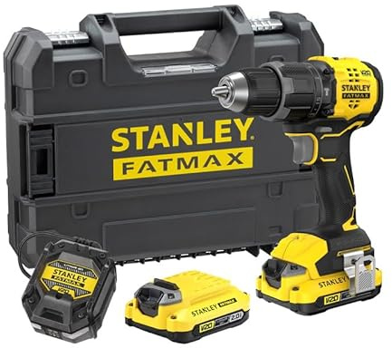 Taladro atornillador de percusión 80 Nm sin escobillas – litio 18 V – 2 baterías 4 Ah en kit Prostack – SFMCD726M2T-QW STANLEY FATMAX V20