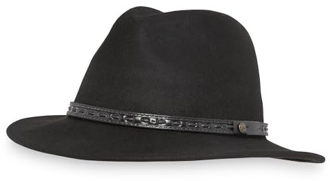 Sunday Afternoons Rambler Fedora-Hut, für Herren und Damen, 100% Wollfilz, Outback-Stil, 6,3 cm Krempe, UV-Schutz, UV-Schutz, wasserabweisend, Rabe, Größe M