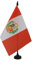 AZ FLAG - Tischflagge Peru - 21x14 cm - Peruanische Tischfahne 14 x 21 Cm - Flaggen