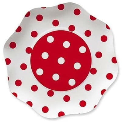 Piatti Cm.23 Pois Rosso 10Pz