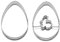 NEUSTANLO® Ausstecher Linzer Ei, zweiteilig, ca. 5.5 cm, Edelstahl (Set Ei und Hase)