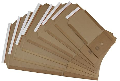 Universal Wickelverpackungen für DIN A5+aus Mikro-Wellpappe Karton Gr. 245x165x20-70mm (PS.303) (100)