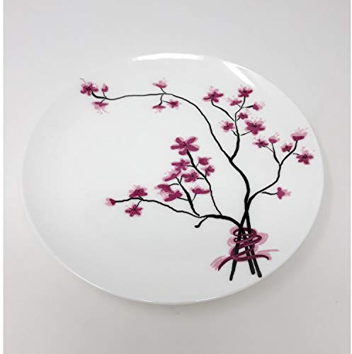 TeaLogic 4er Set Frühstücksteller, Kuchenteller Cherry Blossom D. 19cm Porzellan