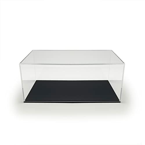 LOBOTEC Acryl Vitrine für Modellautos im Maßstab 1:18, glänzender hochwertiger Schaukasten Handarbeit aus Acrylglas, Plexiglas Box Aufbewahrung für Sammlerstücke, Miniaturmodelle glänzende Bodenplatte