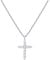 PAVOI 14K White Gold Plated Faith Necklace for Women | Faith Pendant | White Gold Necklaces for Women