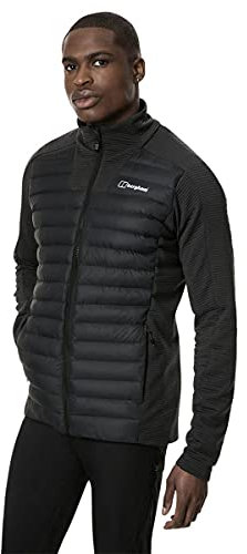 Berghaus Men's Hottar Hybrid Synthetic Insulated Jacket | Extra Warm | Lightweight Design, Black, XS