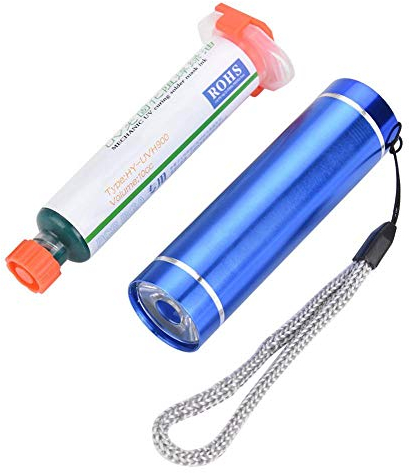 Solder Mask Net Reball Stencil for CPU Repair BGA Chip Paint-Shedding Tool Kit for Repair Computer, Mobile Phone PCB Circuit Board Layer Peeling Or Local Damage(UV Flashlight&Net)