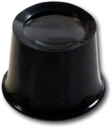 Uhren Pevak® Uhrmacherlupe Schwarz 10-Fach Uhrmacher Okular Juwelier Lupe Uhr Vergrößerungsglas Augenlupe