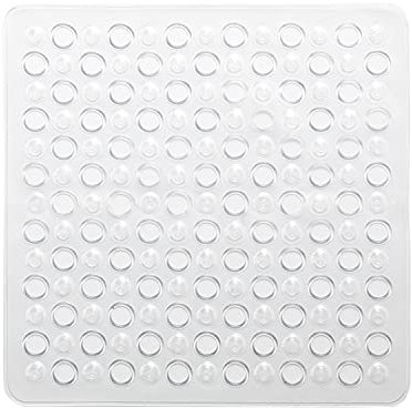 Gedy G-Maim antidérapant Douche avec ventouses, Dimensions : 50 x 50, Tapis de Bain en résine, Finition Transparente, Design R&S, fabriqué en Italie, Tapis Lavable en Machine, 2 Ans de Garantie,