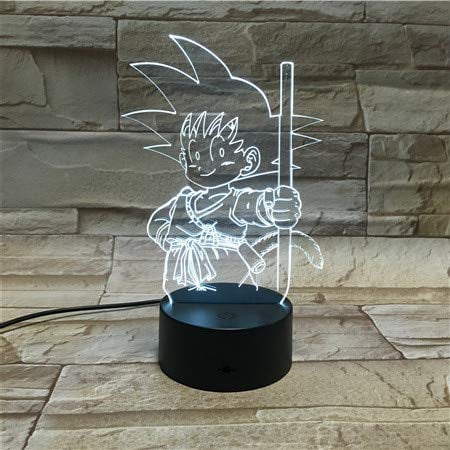 LED-Lampe Manga Anime Goku Kid Farbwechsel, USB, Nachtlicht und Dekoration