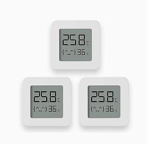 WEKOW 3PCS Mijia BT Termometro Bluetooth 2 Termometro Igrometro Digitale Elettrico Intelligente Senza Fili Funziona con L'APP Mijia