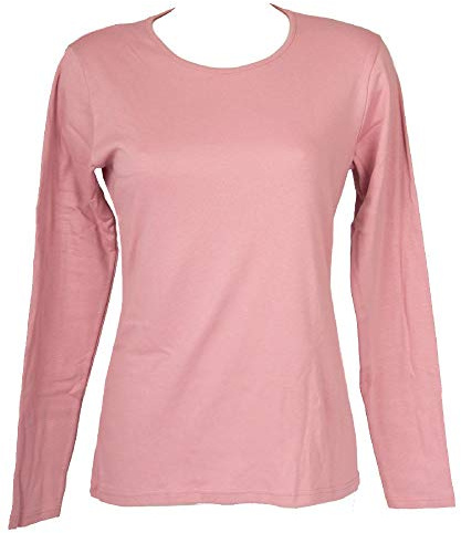 RAGNO Maglia Girocollo Donna Manica Lunga in Caldo Cotone Biologico Caldo e soffice Articolo D274AB BIO ML Giro, 082 Rosa Antico, 5-Quinta (EU L - F 4 - USA M - GB 36)