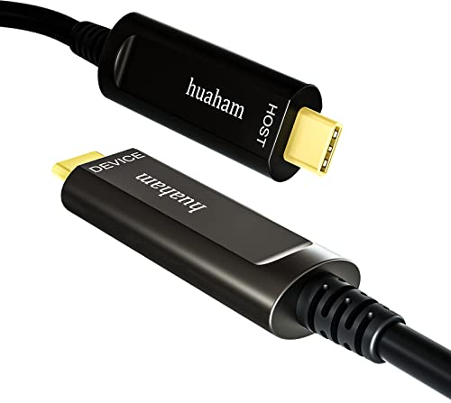 huaham USB A auf USB C Glasfaserkabel 15m – 10 Gbps High-Speed Type-C Kabel für Webcam, Kamera, Hub, Festplatte, VR, Xbox 360, Laptop uvm