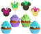 Gyufise 24 Stück glitzernde Maus, inspiriert von Mardi Gras, Cupcake-Topper, Maskerade, Gesichtsbedeckung, Kuchendekoration, Dekoration für Maskerade, Karneval, Party, Geburtstag