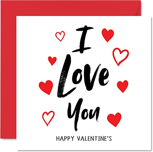 Stuff4 Valentinstagskarte für Sie, I Love You | Valentinstagskarte für ihn, romantische Valentinstagskarte für Freund, Freundin, Ehefrau, Ehemann, Partner, Verlobte