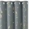 BUHUA 2er-Set Vorhang Blickdicht Verdunkelungsgardinen mit Ösen für Schlafzimmer Fenster Gardine mit Gold Weinstock Musterdruck，H 229 x B 117 cm, Hellgrau