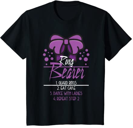 Kinder Lustige Ehering-Sicherheitsband-Ring-Träger-Schutz-Ringe T-Shirt