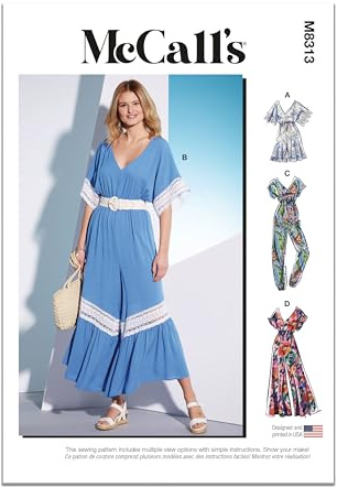 McCall's M8313Y Misses' Romper and Jumpsuits Y (XS-S-M)