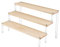 Display Espositore Riser Gioielli Acrilico, 3 Strati a Scala Legno, Display per Torte Trucco Profumi Oggetti da Collezione Rossetto Cupcake