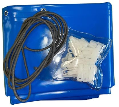 Bâche hivernage Piscine Hors Sol Vivapool Cordoue 348 x 215 cm - Toile PVC 640 g/m² Bleu - Couverture Hiver