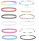 LICQIC Choker Halskette Sets, 90er Choker Kette für Mädchen Frauen Kinder, 12 Stück Farbig Halskette