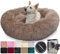 Hundebett, rund, ausziehbar, waschbar, leicht, orthopädisch, flauschig und bequem (4XL: 110 cm, braun)