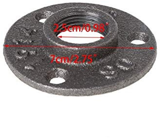 GOBBIS Flansch,Rohrflansch 2 Stück 3/4 1/2 Eisen Rohrarmaturen Wandhalterung Boden Antike DN15 DN20 Flanschstück Hardware Werkzeug Gusseisenflansche (Color : 23)