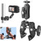 TELESIN Supporto Super Clamp Manubrio Bicicletta con Testa a Sfera 360 e Braccio Magico con Porta 1/4 3/8 per GoPro Insta360 DJI Osmo Fotocamera di Azione