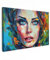 MuchoWow© Impressions sur Toile 60x40 cm Deco Tableau Murale Decoration Salon Peinture Tableaux Chambre Toiles Maison Visage - Femme - Peinture à l'huile - Coloré - Art