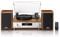 Lenco MC-160WD Impianto stereo con giradischi - Radio DAB+/FM, Bluetooth 5.0, codifica MP3 diretta da vinile su USB, trazione a cinghia, 3 velocità, altoparlanti in legno 2x10W, telecomando