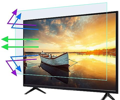 CASEGO Anti-blue Light TV Screen Protector, High Light Transmittance, Tight Fit, Durable, Suitable for 55-75 Inch Monitors (75 inch/L1682×W966mm)