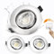 Karyoosi LED Einbaustrahler 230v, LED Spot 6500K Kaltweiß, Deckenleuchte 7W 600LM Ersetzt 70W Halogen Spot, 3 Stufen Dimmbar Einbauleuchten Flach, IP44 Deckenspots Schwenkbar, Gebürstetes Nickel, 3er