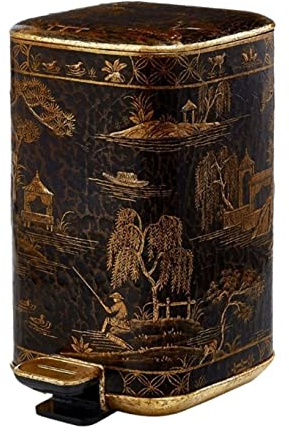 DEEDAV Cubo de Basura Cubo De Basura Elegante Y Sofisticado, Cubo De Basura Con Pedal Lacado De Color Pintado A Mano Para El Hogar, Lujoso para Cocina y Hogar (Color : B, Size : 24 * 33 * 40CM)
