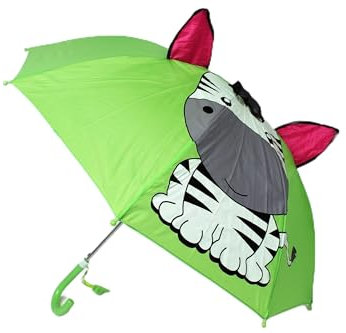 TOPMED ETS Regenschirm für Kinder, Zebra, Grün