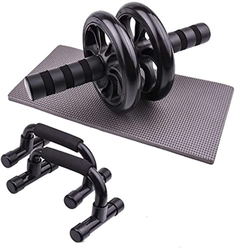 UsmAsk Roller Wheel Trainingsgeräte AB Roller Jump Rope Grip Krafttraining Home Gym Fitness Muskeltrainer Widerstandsbänder Push Up Stand Bar Bauchrad