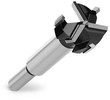 Forstner - Punta per legno, 27 mm, con gambo rotondo, Forstner per legno, truciolato, fibra