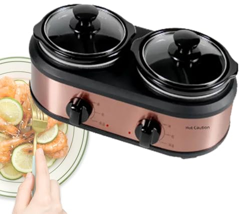 Mijoteuse multifonctionnelle et fiable, marmite amovible/1,2 L x 2 grande capacité/3 niveaux de réglage du feu, appareil de cuisson électrique léger