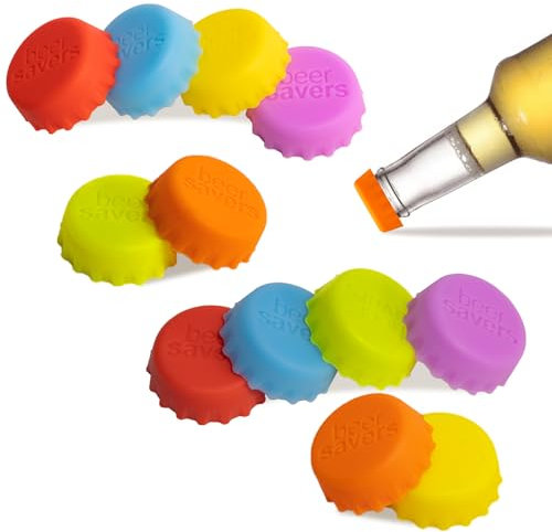 Lot de 12 bouchons pour bouteille en silicone, bouchon de bouteille de bière, bouchon de bouteille de vin et champagne, pour bouteilles en verre, 6 couleurs