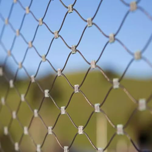 Edelstahl-Kabel-Balustradengeflecht für Balkon, Treppe, Fallschutz, flexibles und erweiterbares Netz (10 cm, 1,5 x 3 m)