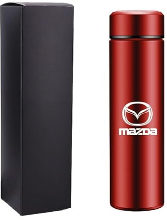 ZCQZSD Auto Edelstahl Thermobecher für Mazda CX-60 2022-2024,500ml Travel Mug Autobecher Kaffeebecher Isolierbecher Auslaufsicher to go aus Auto Accessories,Red