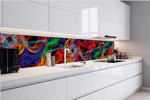 Dimex Küchenrückwand Folie Selbstklebend Eleganz-Linien 420 x 60 cm | Klebefolie - Dekofolie - Spritzschutz für Küche | Made in EU