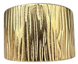 Positiva Jewelry Breiter Statement-Ring Damen Gold – Verstellbarer Edelstahlring 18k vergoldet, Strukturierter Offener Ring, Wasserfest, Anlaufsicher, Hypoallergen, Geschenk Frauen inkl. Schmuckbox